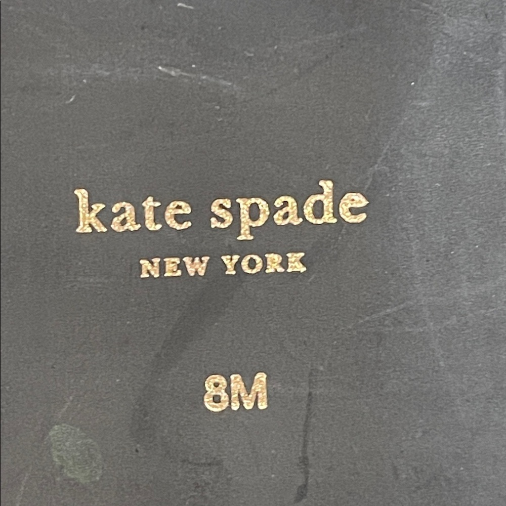 KATE SPADE New York Verona Suede Black Knee High Boots With Spade Charm Size 8 - Picture 8 of 11